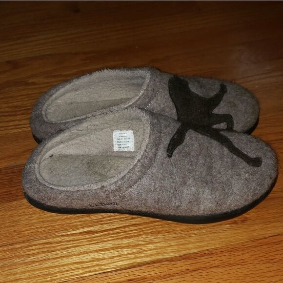 L.L. Bean Women's Daybreak Scuffs, Motif taupe chocolate dog - Picture 2 of 8